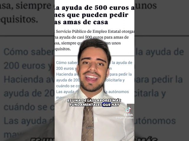 ayuda de 500 euros para amas de casa