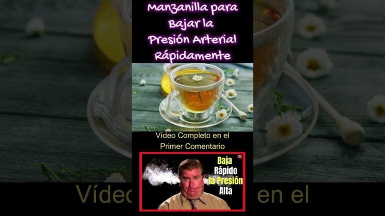 la manzanilla sube o baja la tension