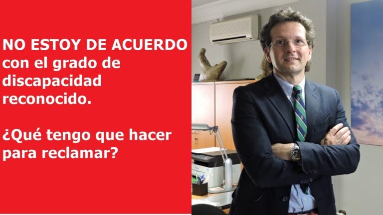 no estoy de acuerdo con el grado de minusvalía