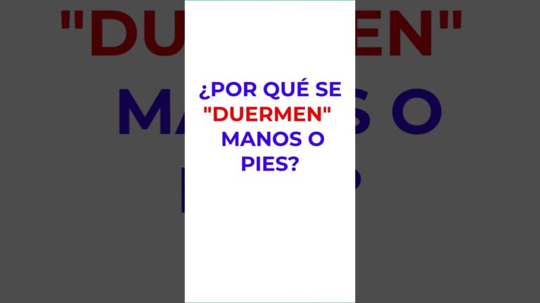 se me duermen los dedos de los pies
