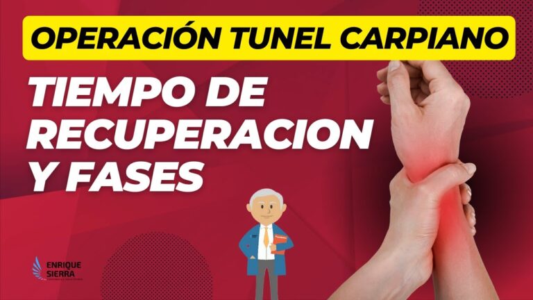 secuelas despues dela operacion del tunel carpiano