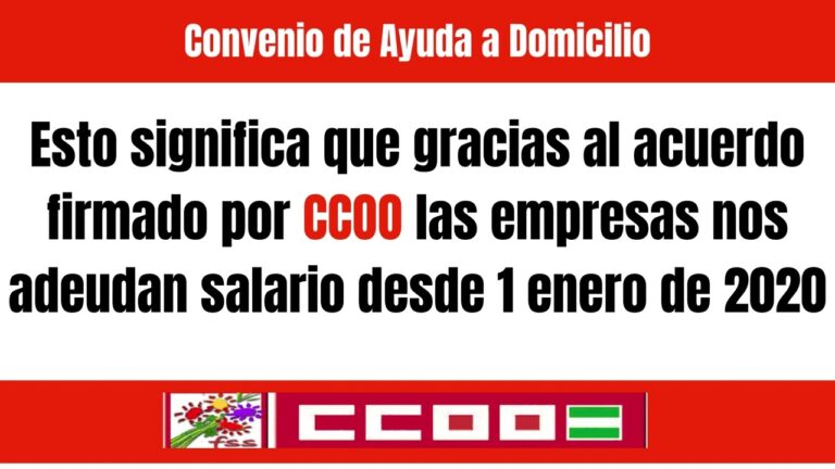 tabla salarial de ayuda a domicilio